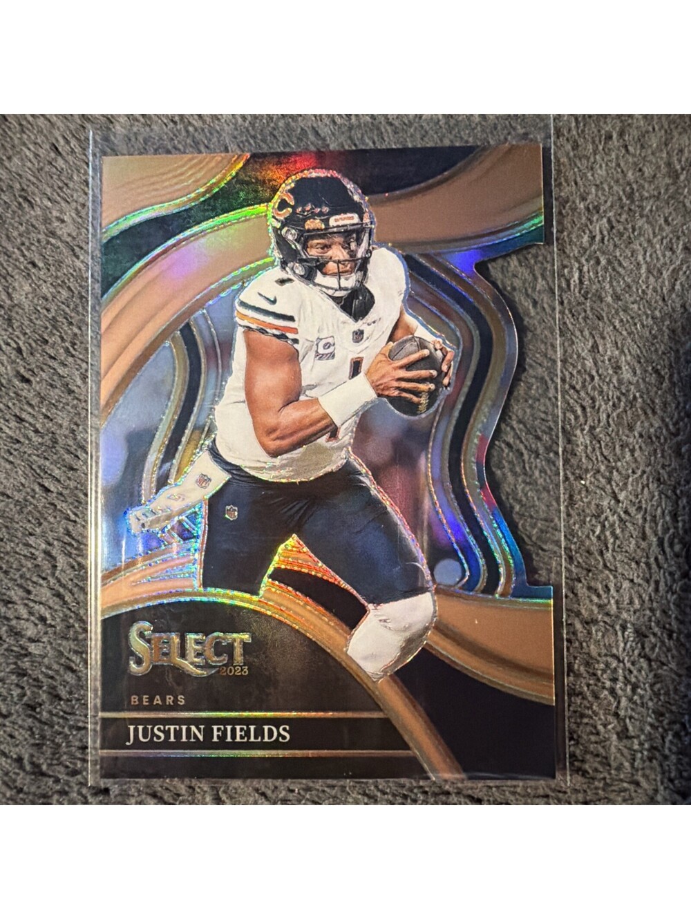 2023-24 Panini Select Justin Fields #249 Copper Die-Cut Club Level /299 Bears